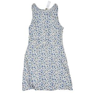 American Eagle Outfitters Blue Ditsy Floral A Line Belted Dress Medium NWT